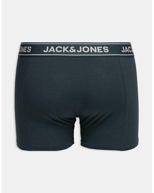 Jack & Jones Black 3 Pack Trunks for men