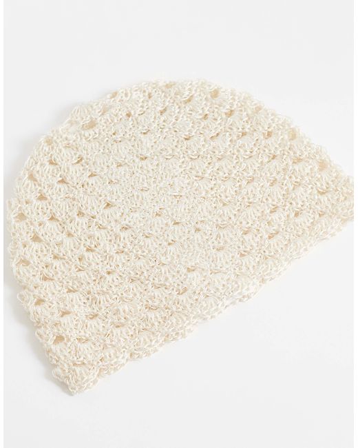 Mango Natural Knitted Beanie Hat
