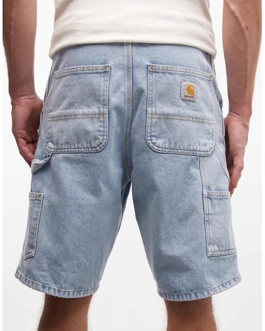 Carhartt Single Knee Loose Fit Short in het Blue voor heren