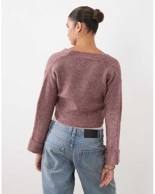 Mama.licious Red Mamalicious Maternity 2 Function Cropped Jumper With Scrunch Detail