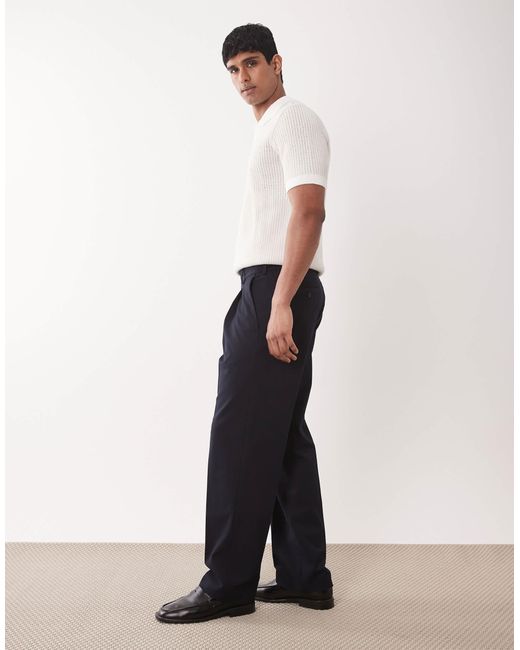 Pantalon ample - marine SELECTED pour homme en coloris White