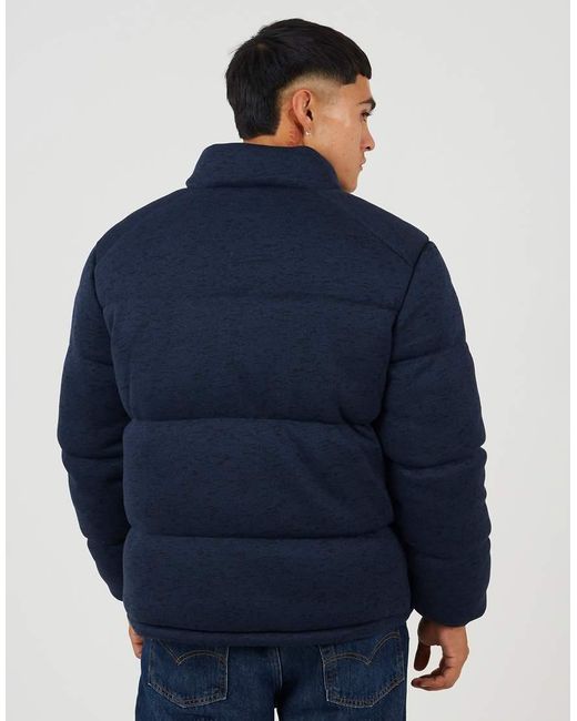 Brave Soul Blue Knitted Padded Jacket for men