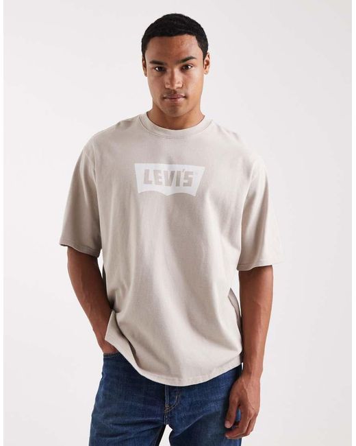 Levi's Natural Vintage Batwing Logo Oversized Half Sleeve T-shirt for men