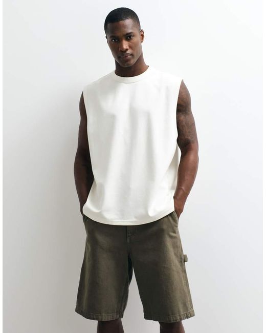 ASOS White Breathemaxtm Heavyweight Oversized Tank for men