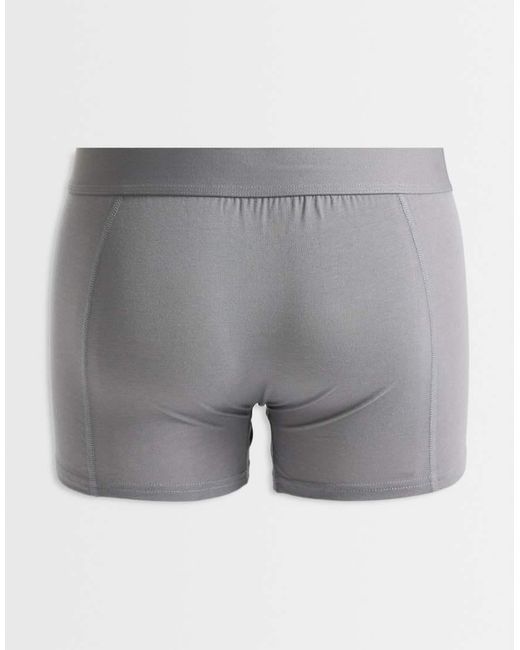 Jack & Jones Gray 3 Pack Bamboo Trunks for men