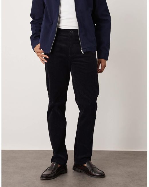 ARKET Blue Cord Chino Trousers With Tailored Waistband for men
