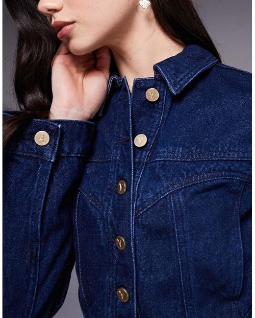 Abrand Jeans Blue Honey Pie Button Front Denim Jacket