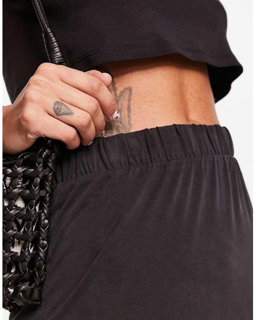 Vila White Slinky Maxi Skirt With Slit Sides