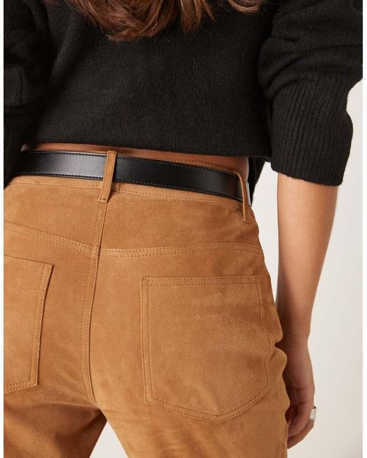 Mango Riem Van Imitatieleer Met Goudkleurige Gesp in het Black