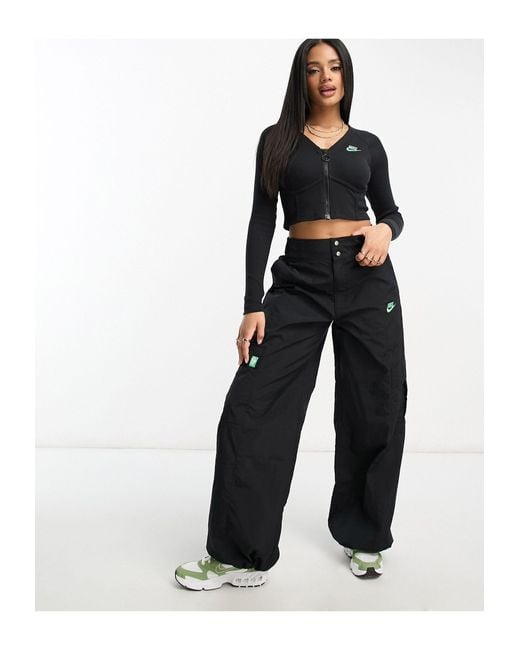pacífico Remo Cuerda Nike Dance Woven Multi Pocket Cargo Trousers in Black | Lyst