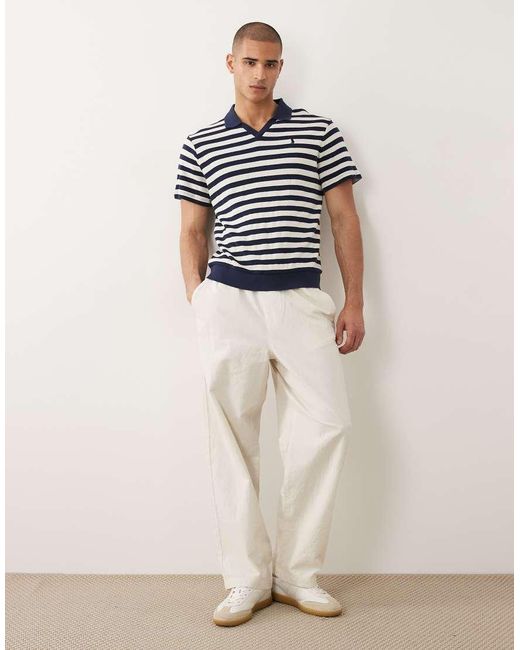 Polo Ralph Lauren Blue Stripe Rugby Polo for men