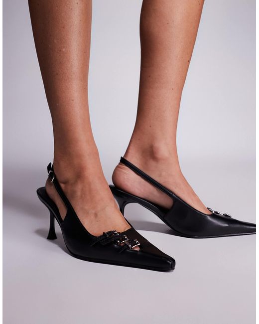 Public Desire Black – devoted – pumps mit absatz