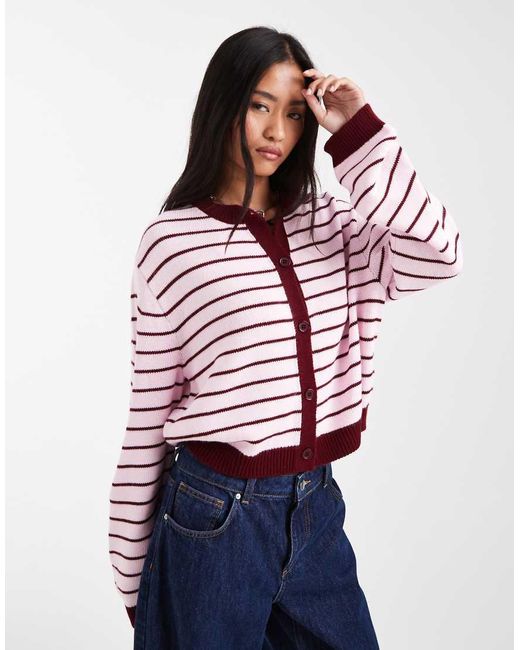 Miss Selfridge Red Knit Cardigan