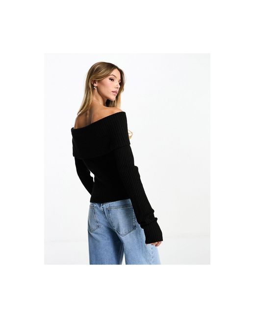 Monki off online shoulder top