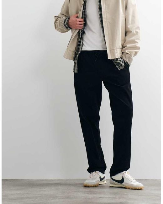 Jack & Jones White Straight Fit Drawstring Pants for men