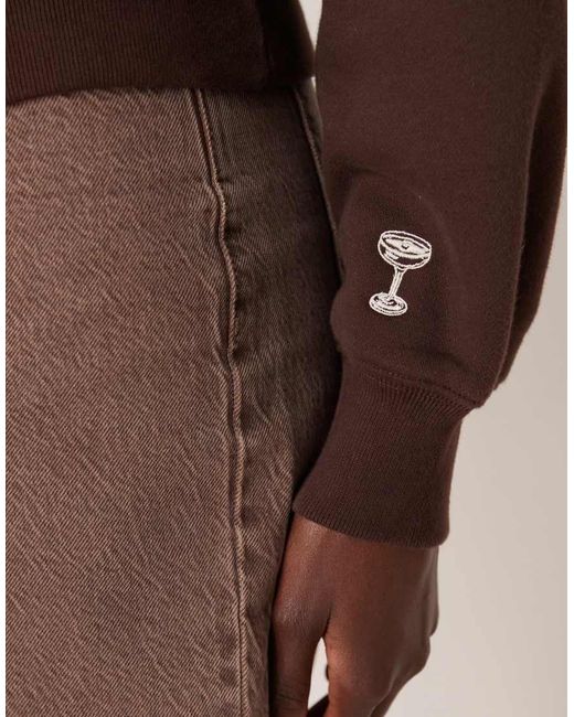 Abercrombie & Fitch Hoodie Met Print in het Brown