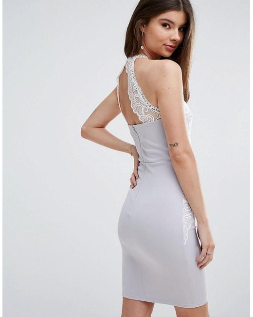 Lipsy grey hotsell lace dress
