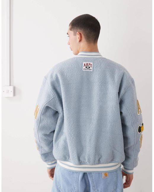 Aape By A Bathing Ape – college-bomberjacke in Blue für Herren