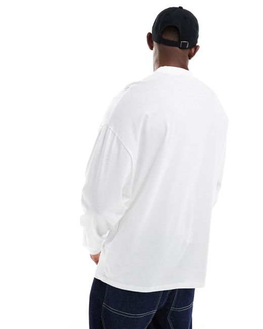 ASOS – langärmliges oversize-shirt in White für Herren