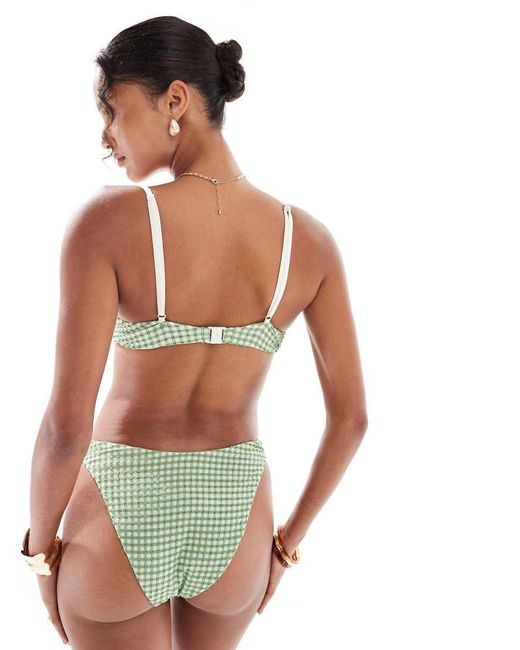 ASOS White Dorothy High Leg Bikini Bottom
