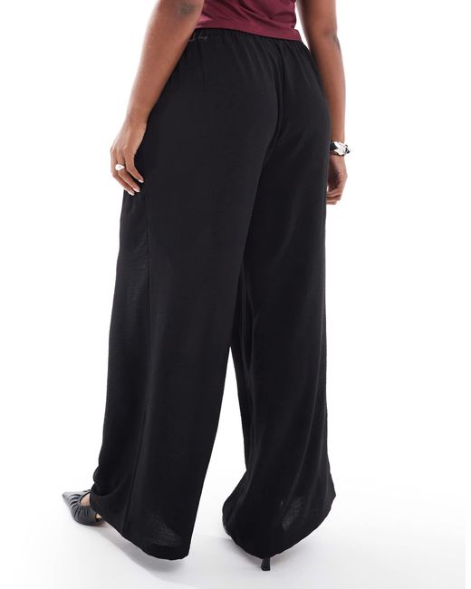 Pieces Plus Red Pieces Curve Pants With Elasticated Waist