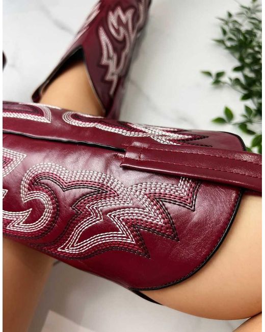GIA STUDIOS Red Cowboy Boots