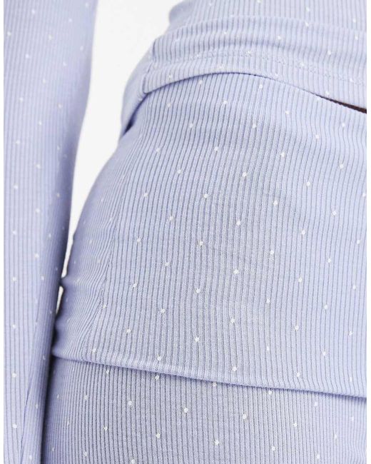 Cotton On Blue Sleep Recovery Roll Waist Pants