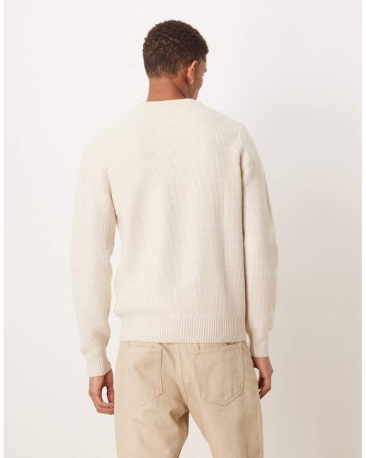 Mango Natural Texture Knitted Jumper With Chunky Neck for men