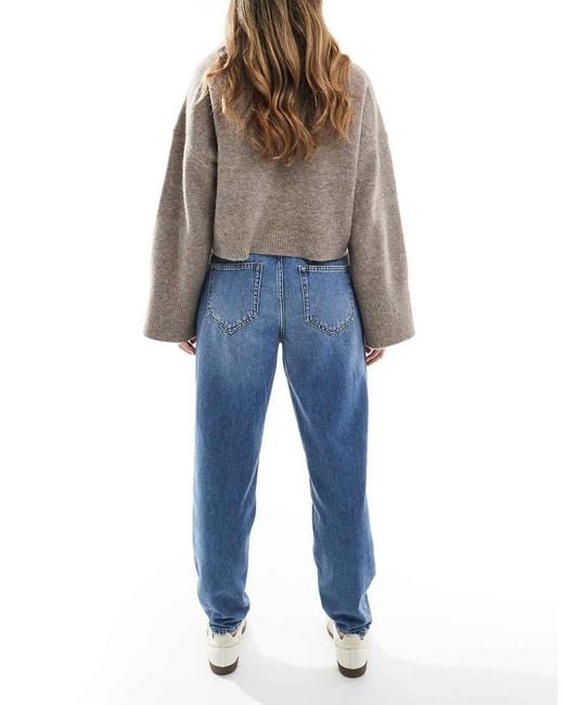 ONLY Blue Troy High Waist Carrot Fit Jeans