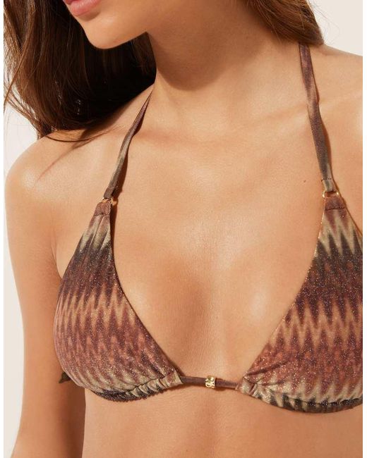 Calzedonia Brown Triangle Bikini Top