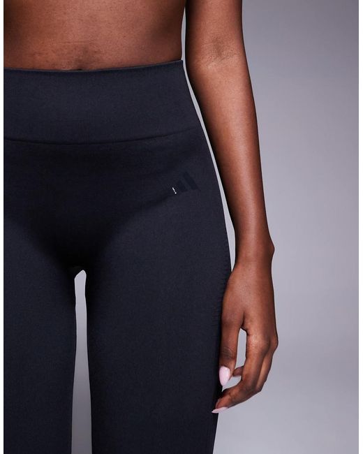 Adidas Originals Blue Adidas Training Knitted Full Length leggings