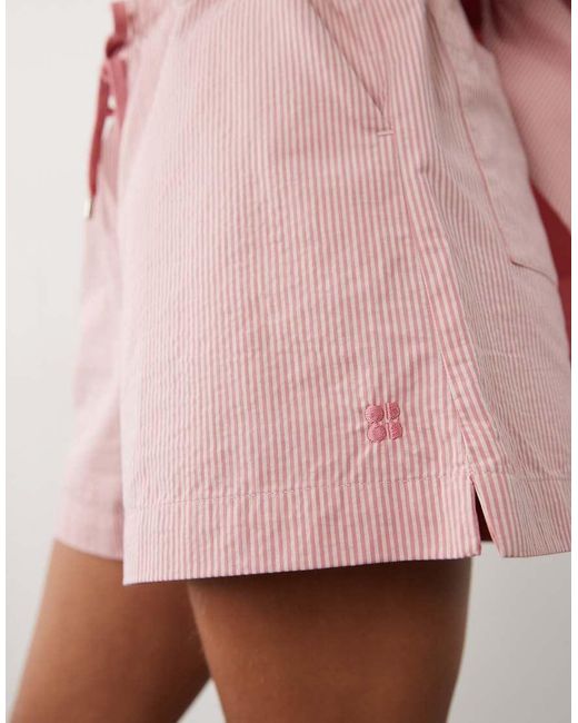 Sweaty Betty Pink Summer Stripe Shorts