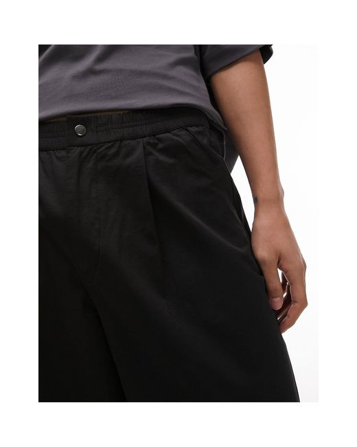 Topman Black Extra Wide Trousers for men