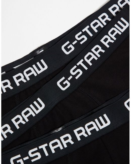 G-Star RAW Black Raw 3 Pack Boxers for men