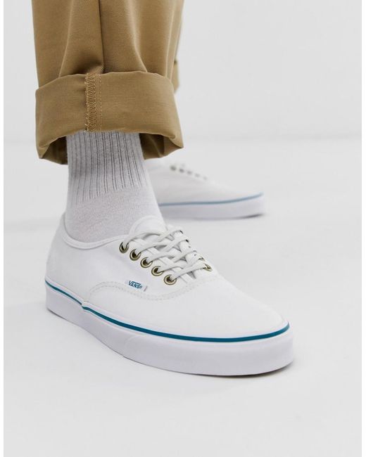 Vans Rubber Authentic Recycled Plastic Plimsolls in White for Men | Lyst