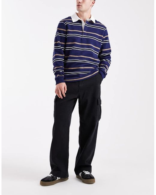 Jack & Jones Blue baggy Cargo Trouser for men