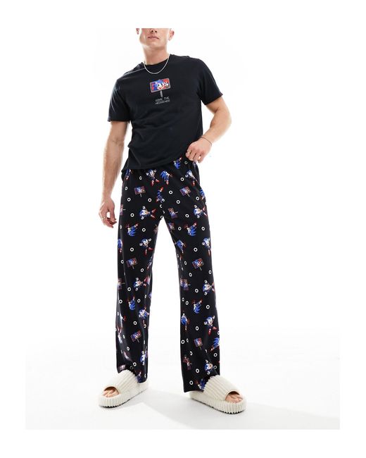 Pijama con estampado retro ASOS de hombre de color Blue