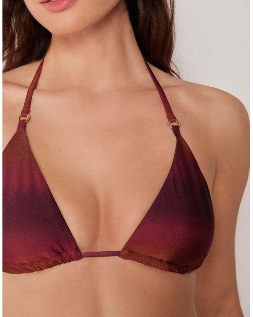 Calzedonia Red Triangle Bikini Top Soft Shades