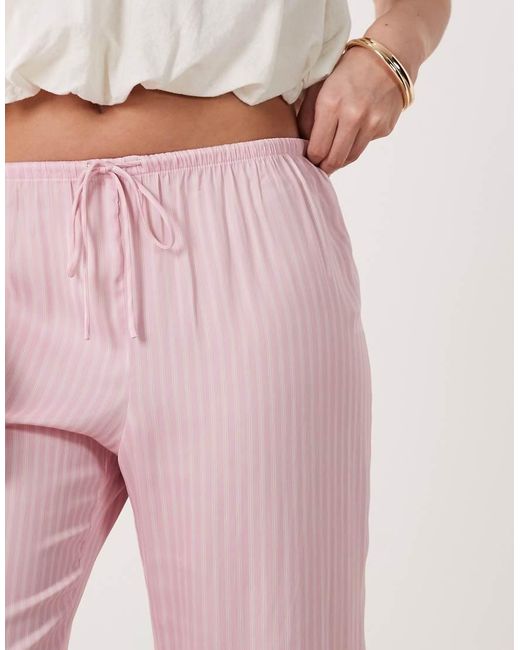 Cotton On Pink Sleep Washed Satin Wide Leg Trousers