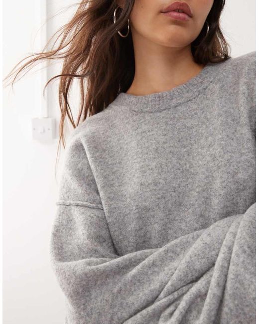 Jersey Gris Jaspeado De Mezcla De Lana De Weekday de color Gray