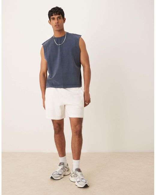 Abercrombie & Fitch – ärmelloses cropped tanktop in Blue für Herren