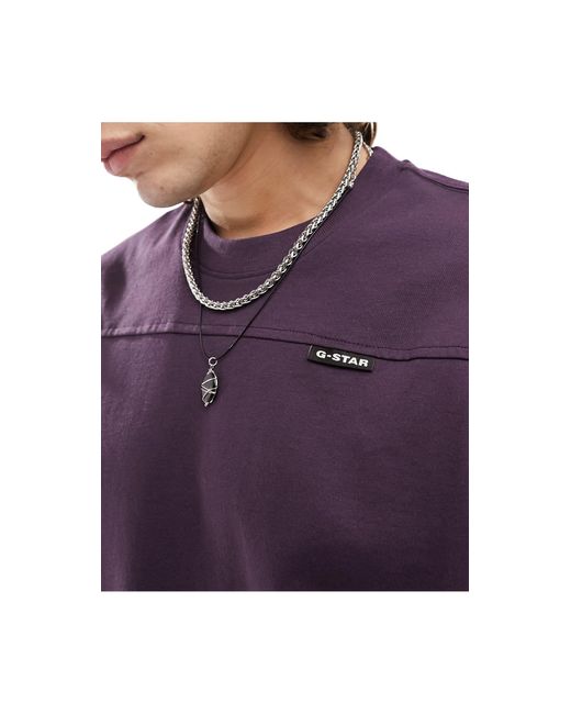 T-shirt oversize coupe carrée G-Star RAW pour homme en coloris Purple