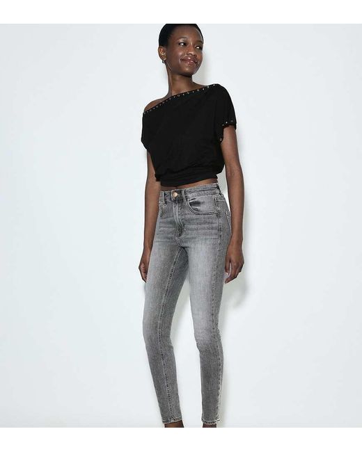 Stradivarius Black Petite D07 Regular Waist Skinny Jeans