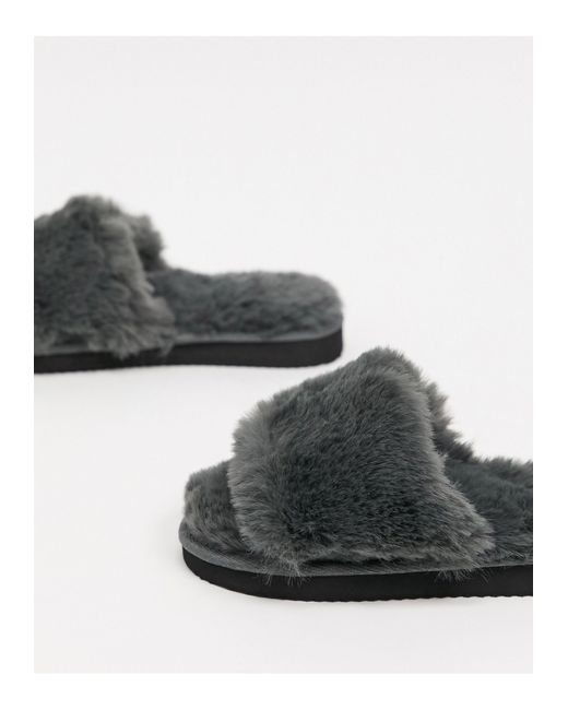 grey slipper sliders