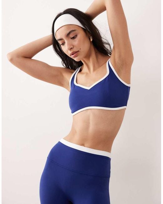 Abercrombie & Fitch Blue Ypb Sweetheart Sports Bra Co-ord