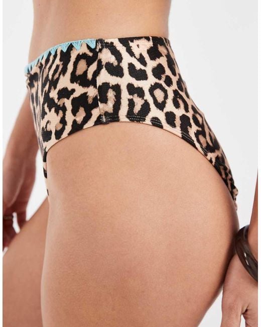 Never Fully Dressed Multicolor Mix & Match Whipstitch High Waist Bikini Bottom Co-Ord