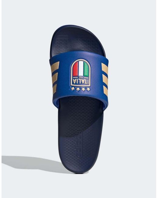 Adidas Originals Blue Adilette Comfort 2.0 Italy Slides