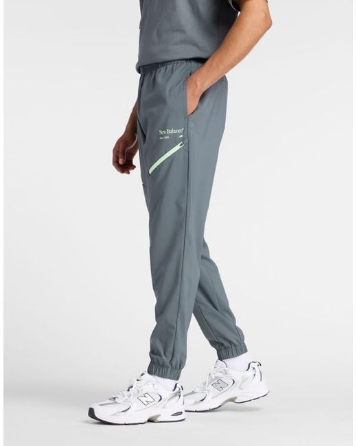 New Balance Blue Reimagined Woven Jogger for men