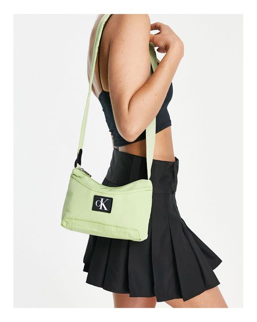 Calvin Klein Synthetic Nylon Shoulder Bag in Green Lyst