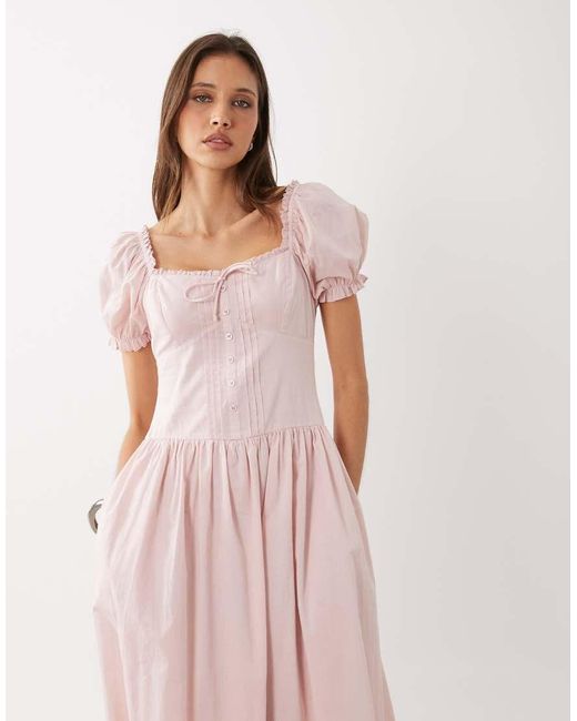 Cotton On Pink Daisy Midaxi Dress